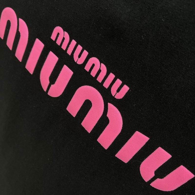 Miu Miu logo-embroidered cotton T-shirt