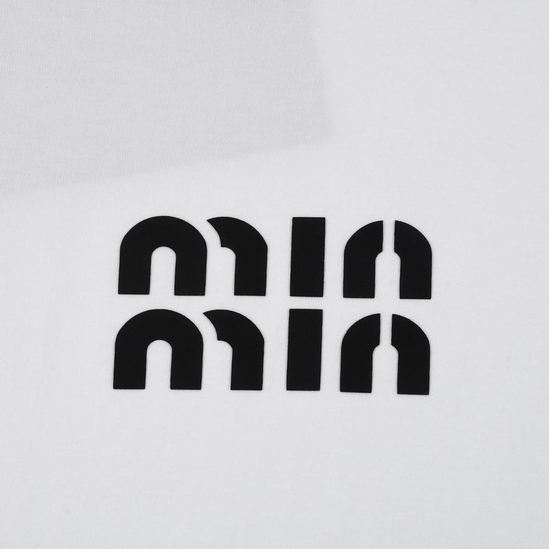 Miu Miu logo-embroidered cotton T-shirt
