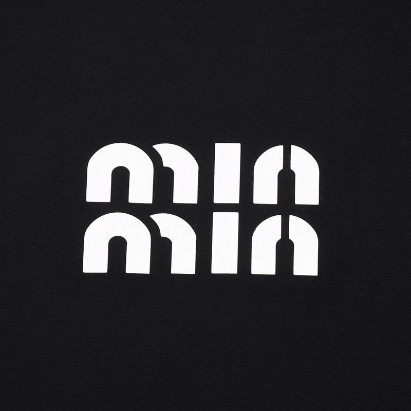 Miu Miu logo-embroidered cotton T-shirt