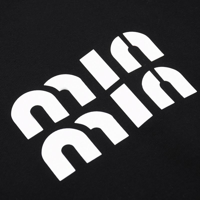 Miu Miu logo-embroidered cotton T-shirt