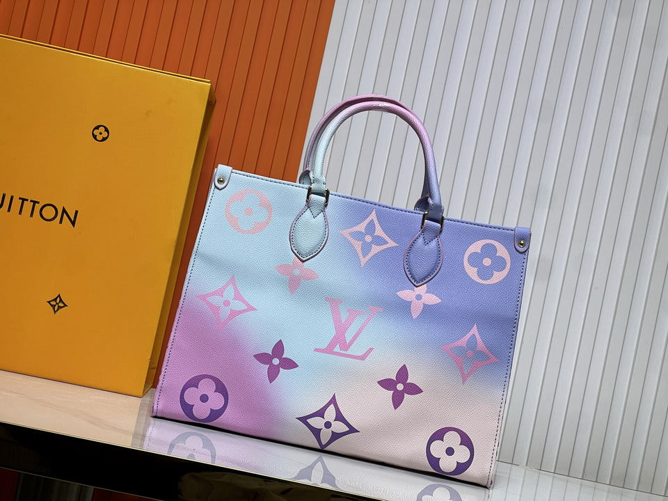 Louis Vuitton OnTheGo Tote PM Sunrise Pastel Canvas Bag