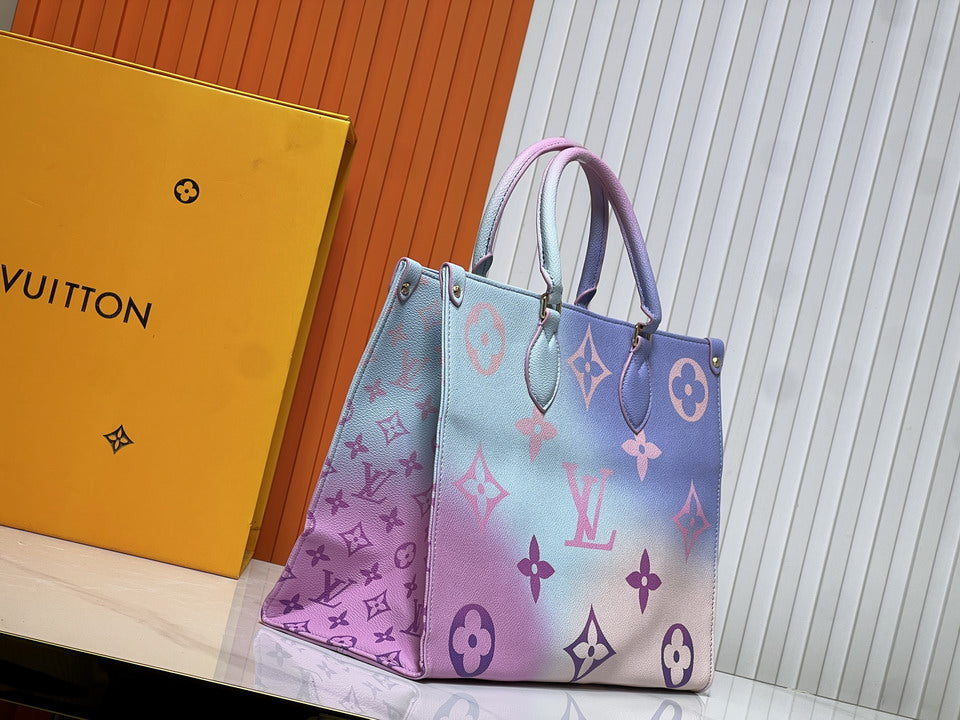 Louis Vuitton OnTheGo Tote PM Sunrise Pastel Canvas Bag