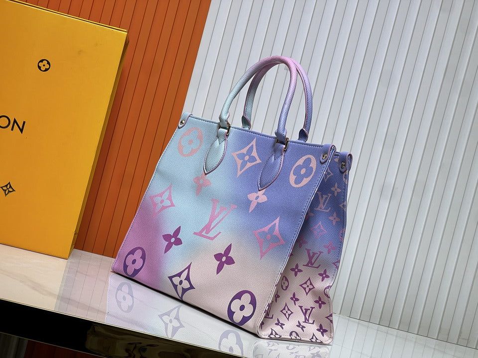Louis Vuitton OnTheGo Tote PM Sunrise Pastel Canvas Bag