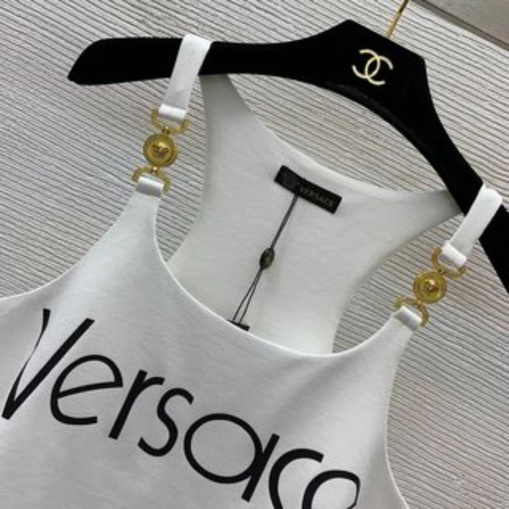 Versace Sleeveless White Blouse