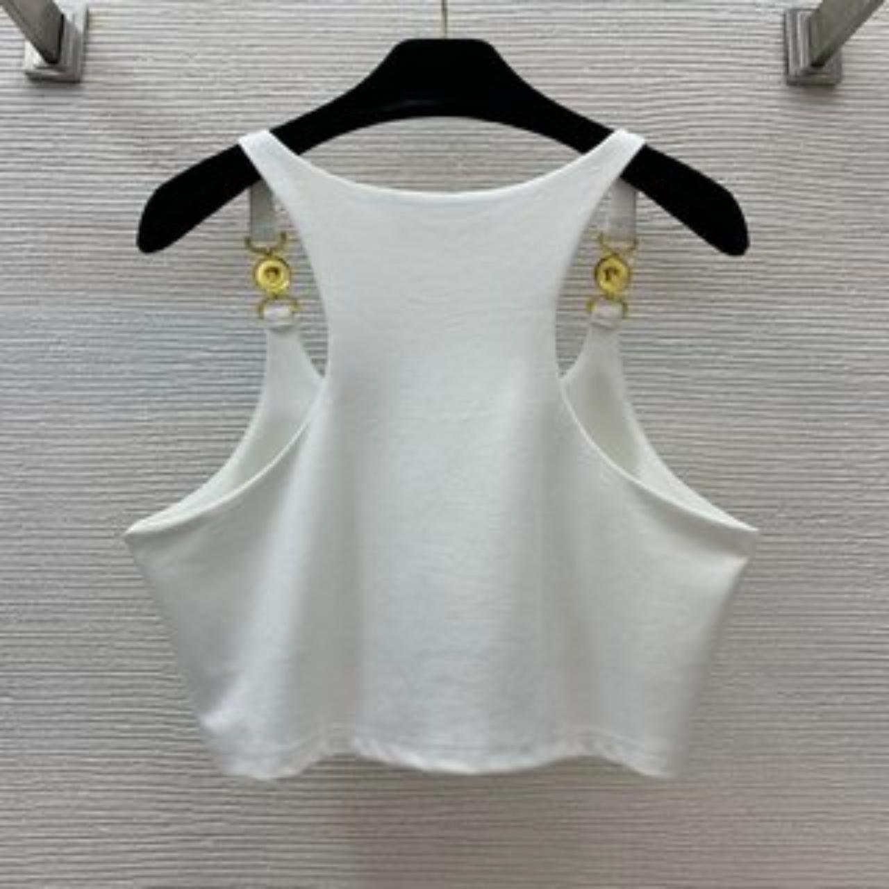 Versace Sleeveless White Blouse
