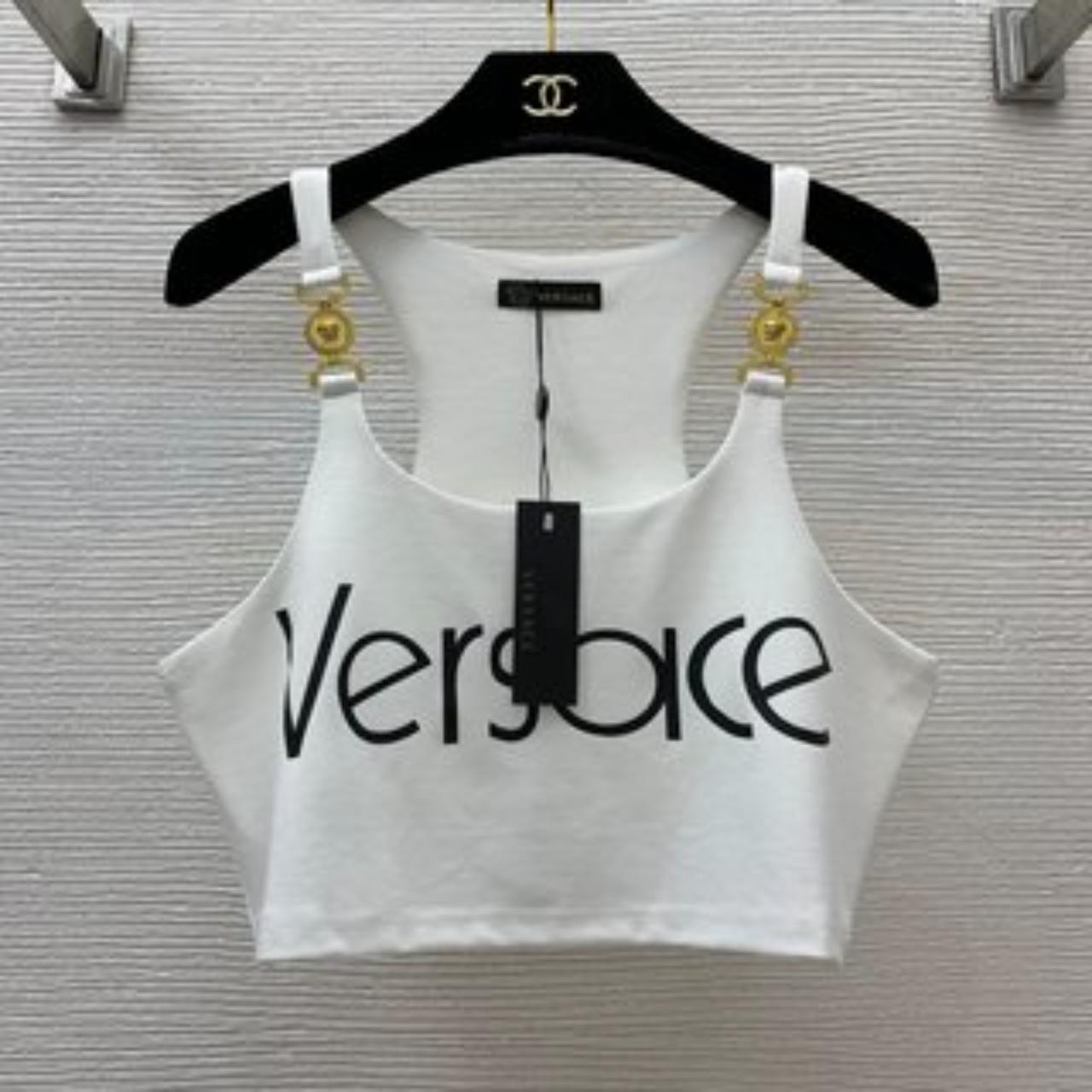 Versace Sleeveless White Blouse
