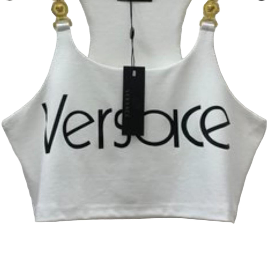 Versace Sleeveless White Blouse