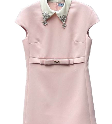 Prada Black Mini Dress with Peter Pan Collar