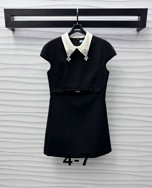 Prada Black Mini Dress with Peter Pan Collar