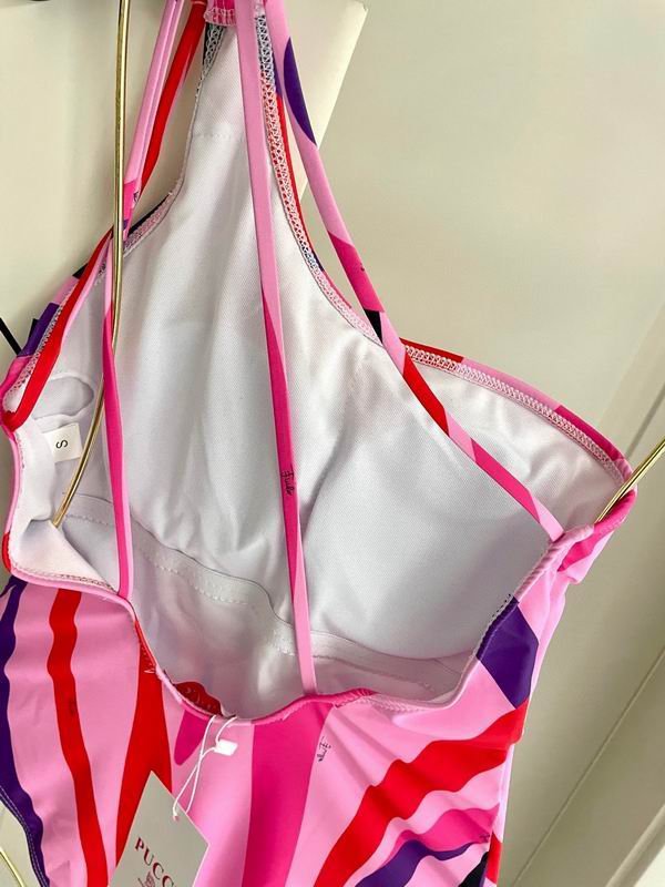 PUCCI Marmo printed One-shoulder Swimsuit