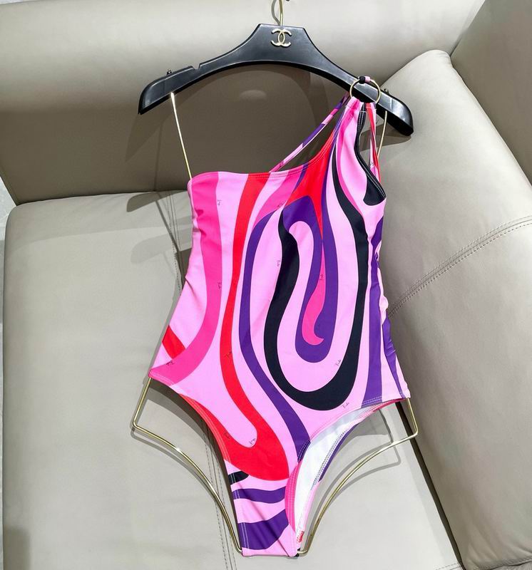 PUCCI Marmo printed One-shoulder Swimsuit