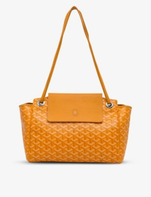 Goyard Mustard Goyardine Leather Rouette PM Bag