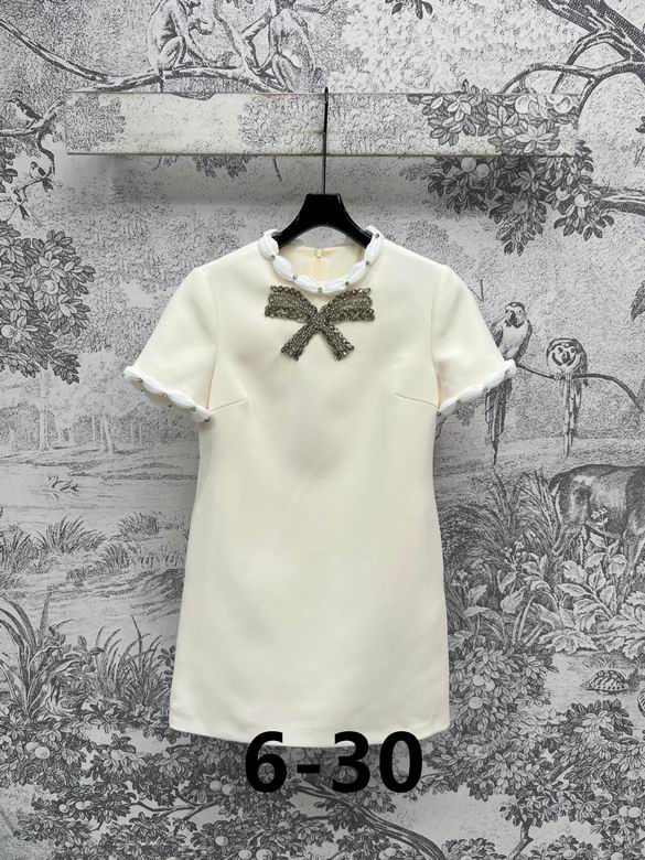 Valentino Wool-Silk Bow-Embellished Mini Dress