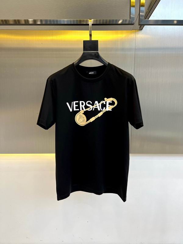 Versace Pin-Print Cotton Jersey T-Shirt