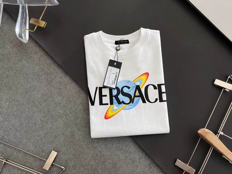 Versace Logo Planet Cotton T-Shirt