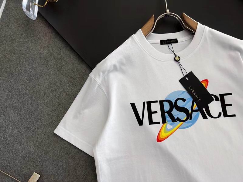 Versace Logo Planet Cotton T-Shirt