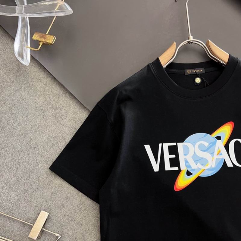 Versace Logo Planet Cotton T-Shirt