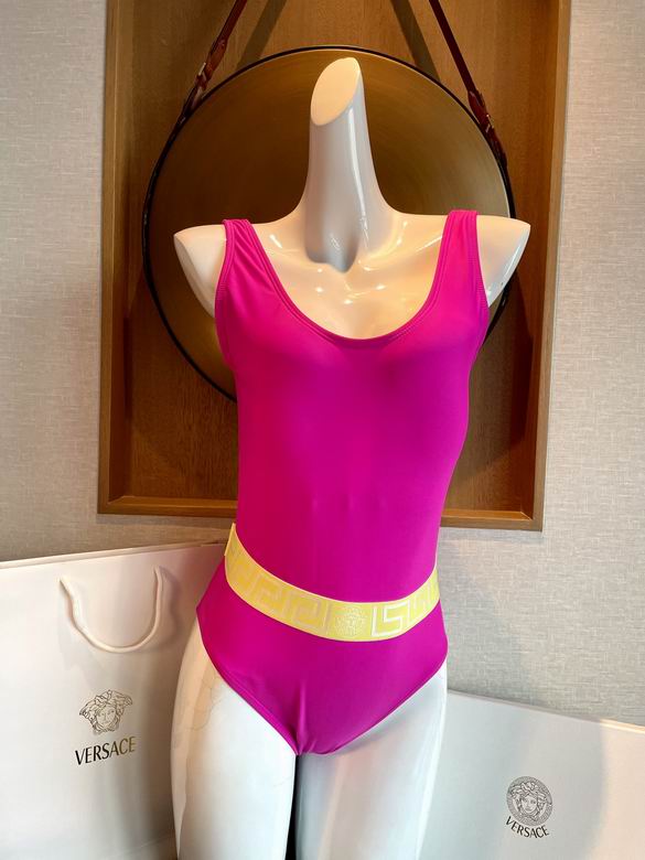 Versace Medusa motif One-Piece Trimmed Swimsuit