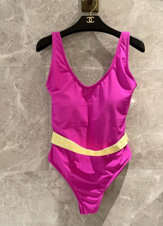 Versace Medusa motif One-Piece Trimmed Swimsuit