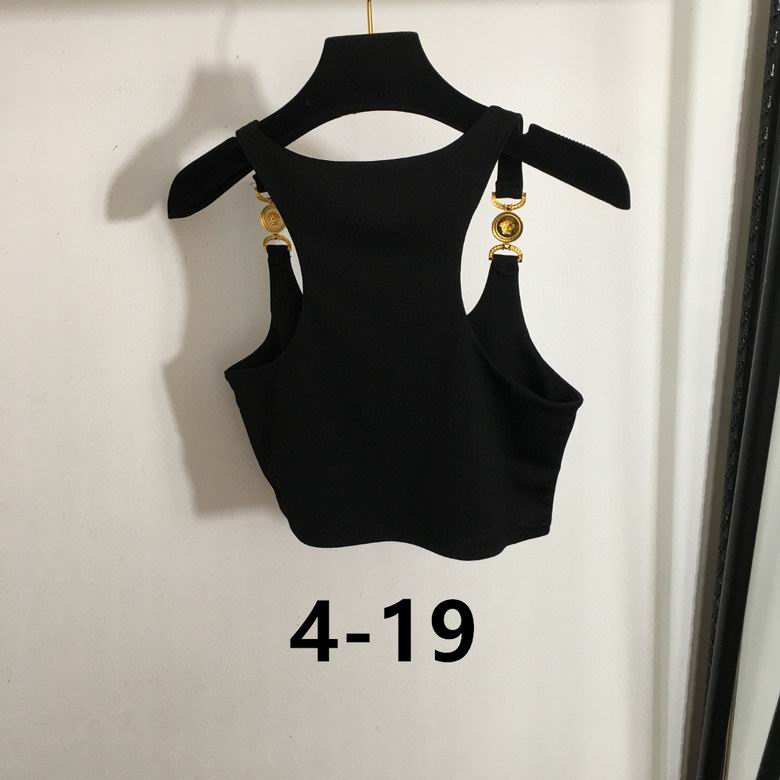 Versace Sleeveless Black Blouse