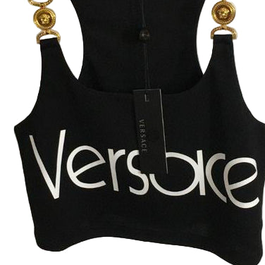 Versace Sleeveless Black Blouse