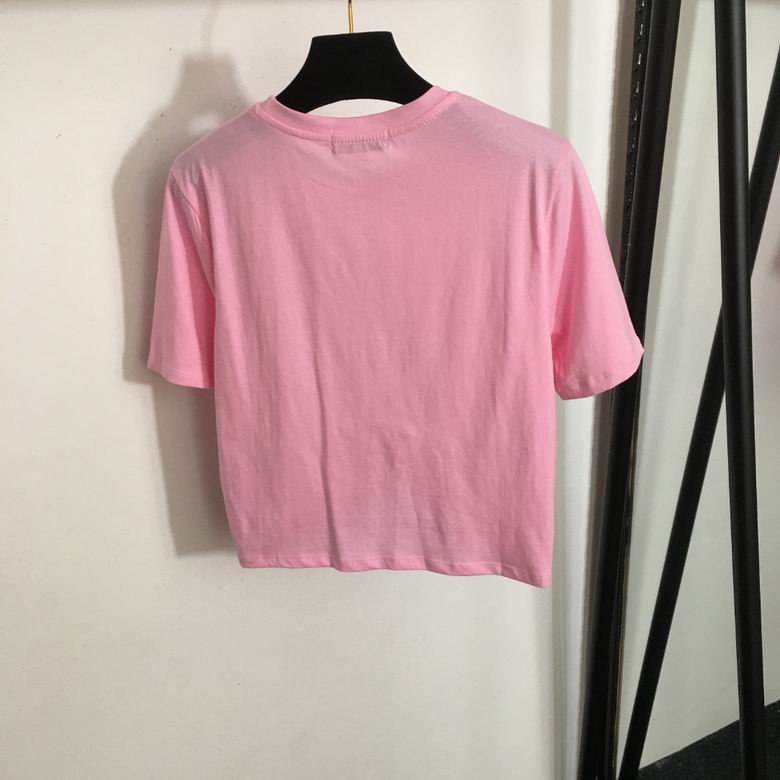 Versace Cutout Draped Pink Jersey Blouse