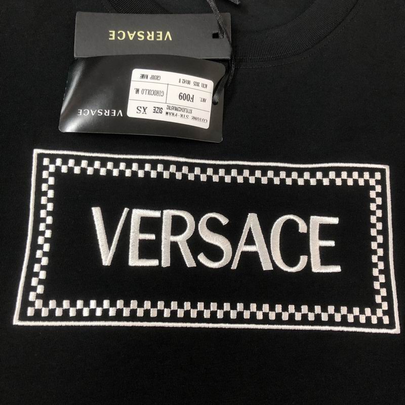 Versace 90s Logo Embroidered T-shirt |