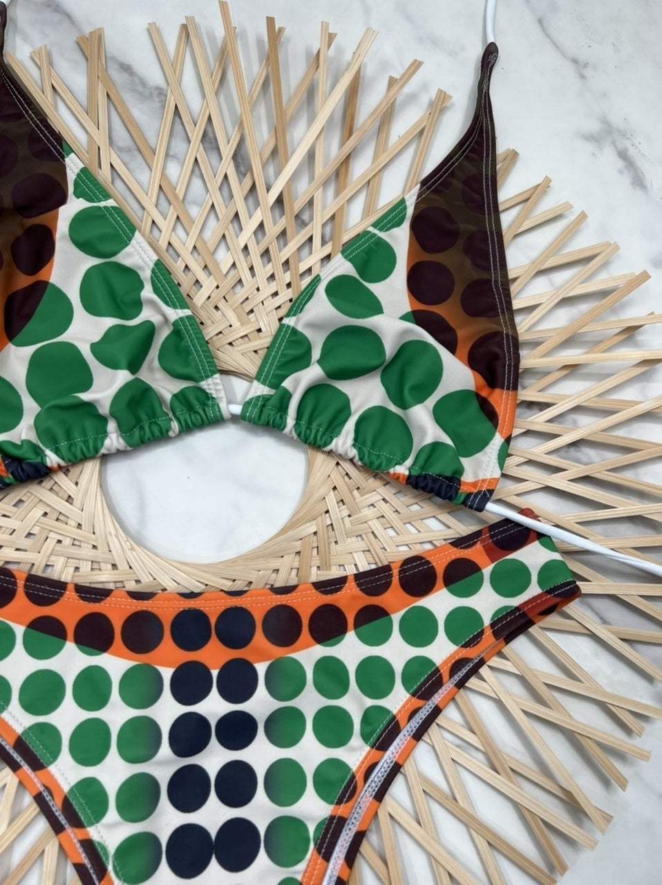 Jean Paul Gaultier printed tie bikini set