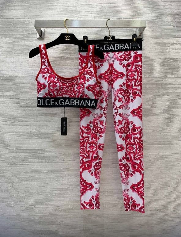 Dolce & Gabbana print leggings set
