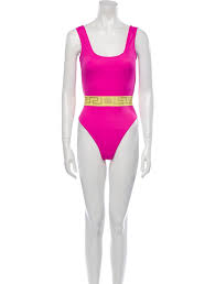 Versace Medusa motif One-Piece Trimmed Swimsuit