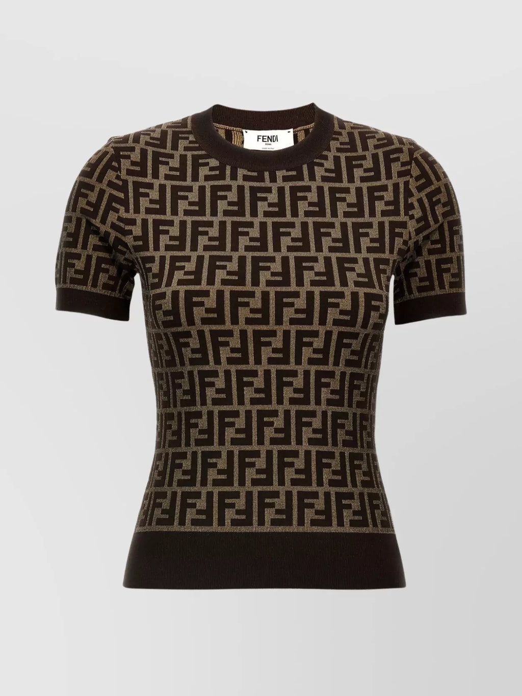 Fendi  Crew Neck Short Sleeve Sweater