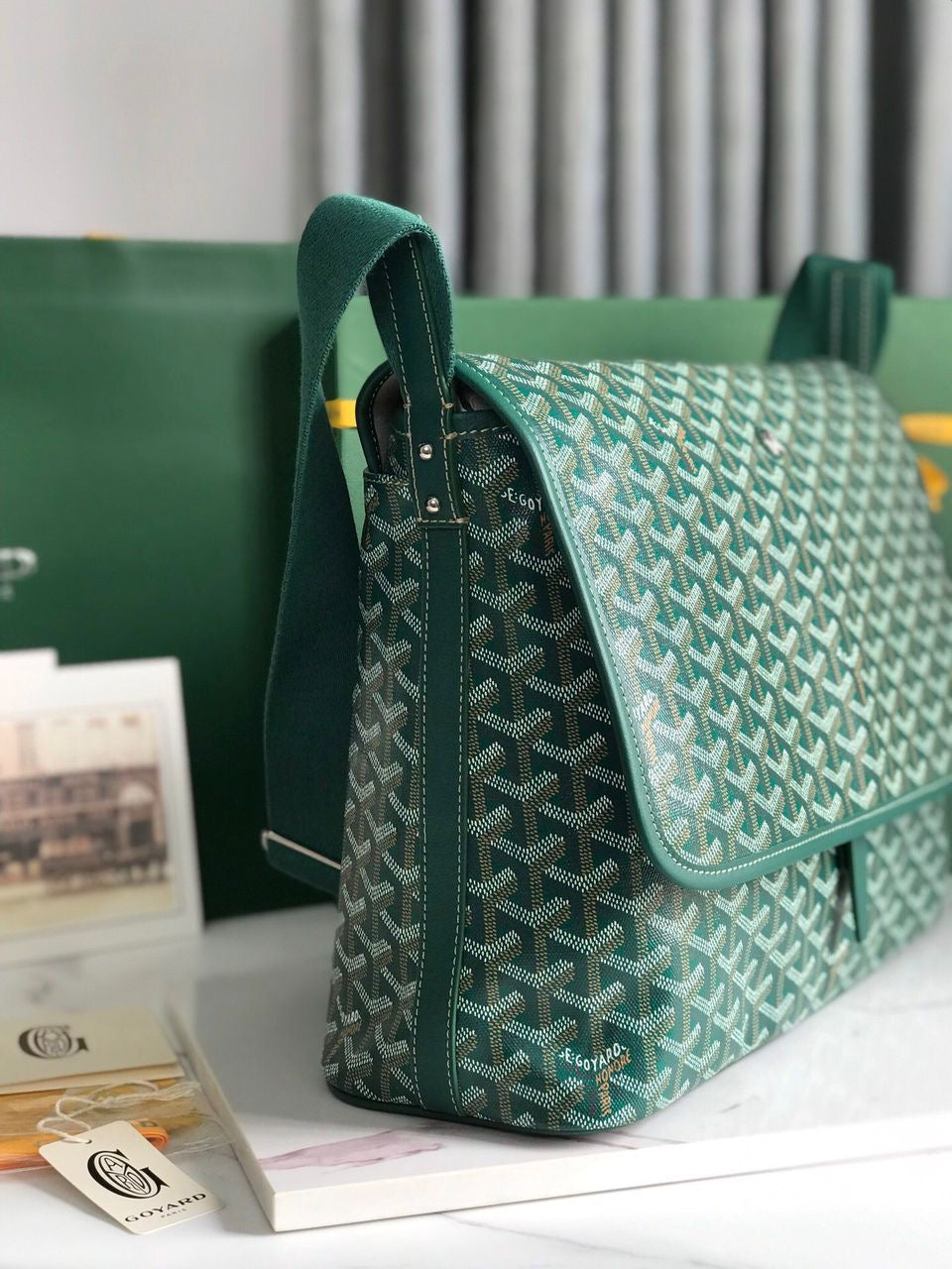 Goyard Messenger Green crossbody bag