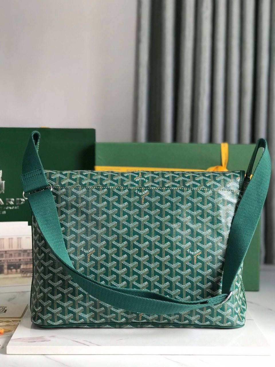 Goyard Messenger Green crossbody bag
