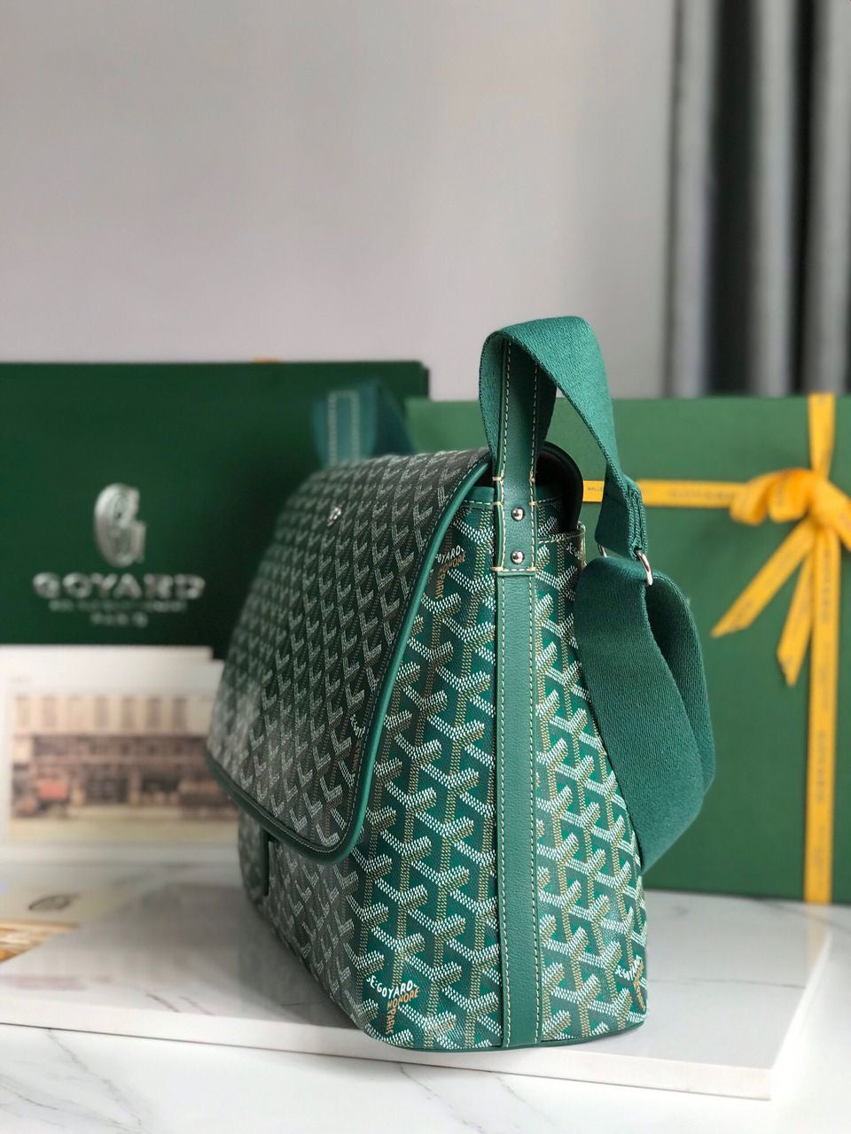 Goyard Messenger Green crossbody bag