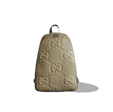 Gucci Jumbo Gg Crossbody Bag Gg Leather - Khaki