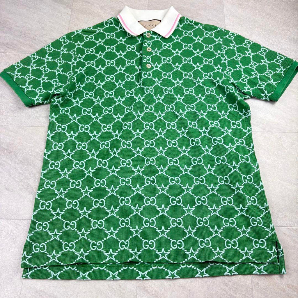 Gucci Stretch Cotton Polo Green