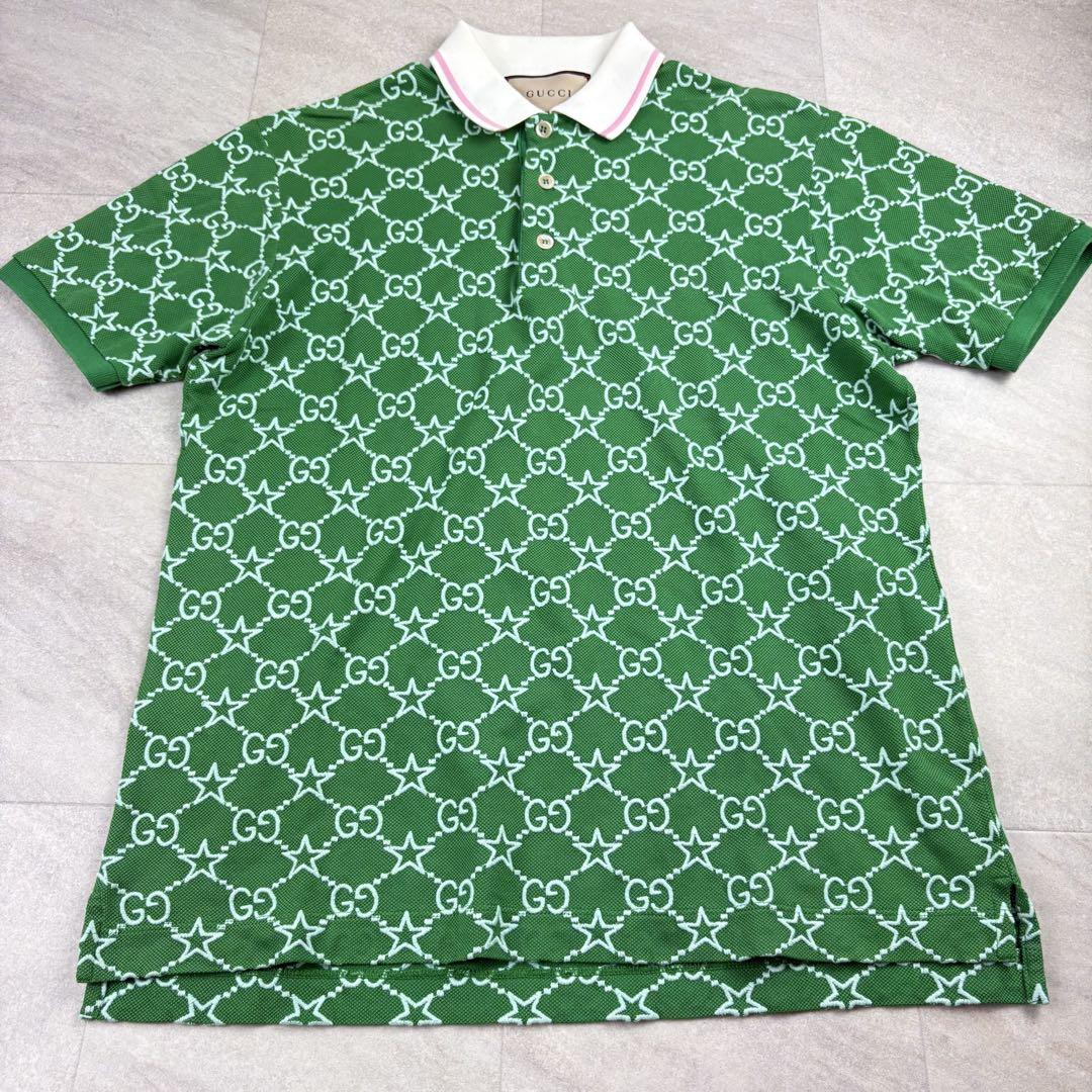 Gucci Stretch Cotton Polo Green