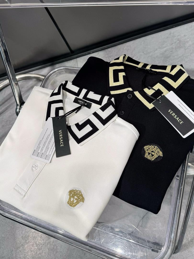 Versace Greca White polo shirt