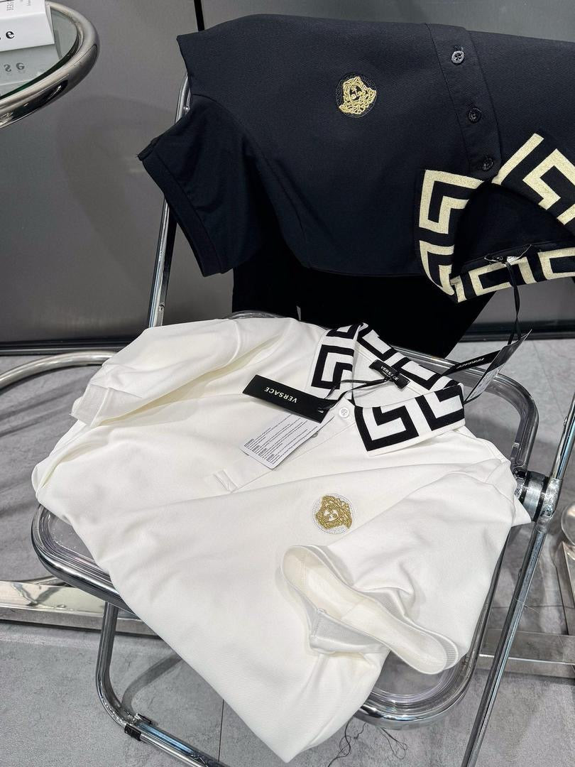 Versace Greca White polo shirt